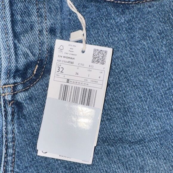 MANGO JEANS BERMUDA Shorts WOMENS 32/0 low rise - Picture 3 of 6